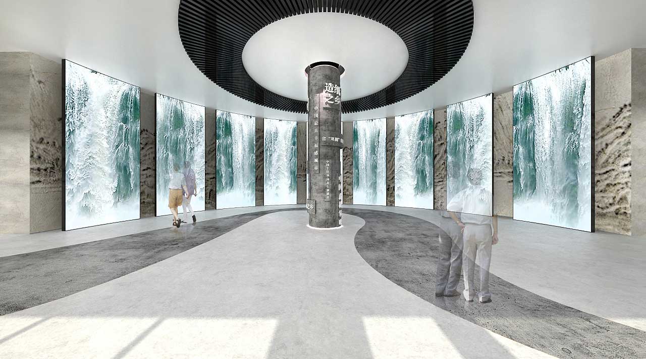 富陽數(shù)字規(guī)劃館設(shè)計效果圖-總概況廳